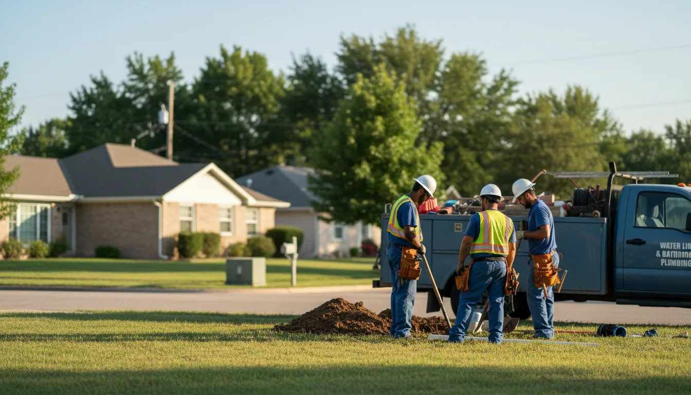Residential water line and bathroom plumbing service in Anamosa, IA